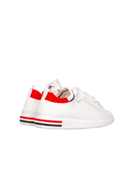 Pantofi sport copii Josila albi cu rosu