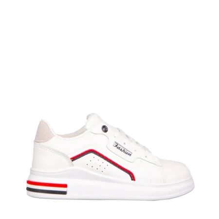 Pantofi sport copii albi din piele ecologica Hertena