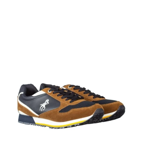 Pantofi sport barbati Gionopol albastri cu camel