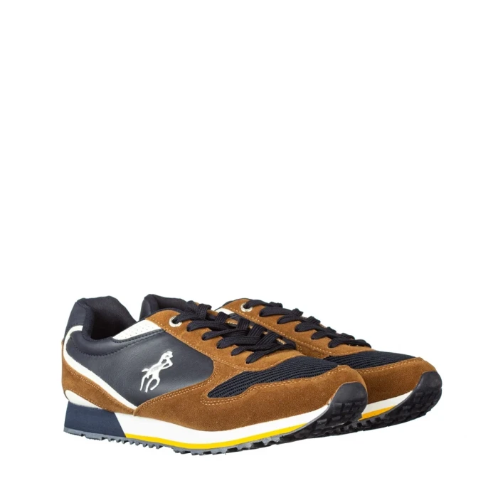 Pantofi sport barbati Gionopol albastri cu camel