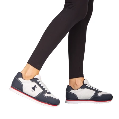 Pantofi sport dama Corny albi cu albastru