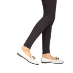 Mocasini dama Corilla albi