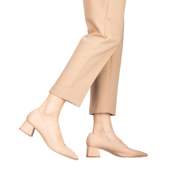 Pantofi dama cu toc Dimina bej