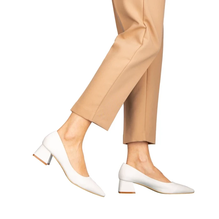 Pantofi dama cu toc Dimina albi