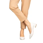 Pantofi dama cu toc Dimina albi