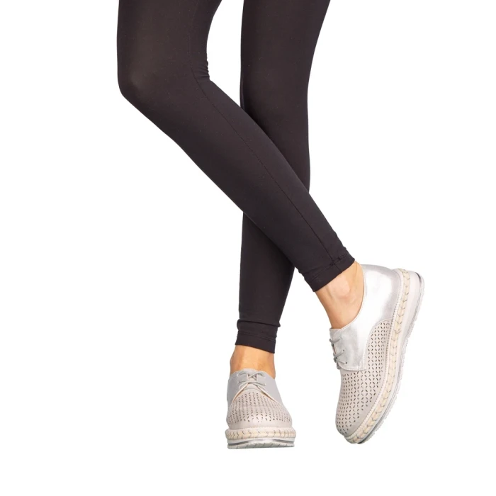 Pantofi casual dama Asiha argintii