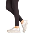 Pantofi casual dama Asiha argintii