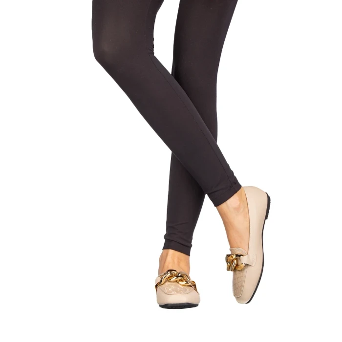 Mocasini dama Gionia bej