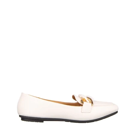 Mocasini dama Norita albi