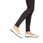 Mocasini dama Norita albi