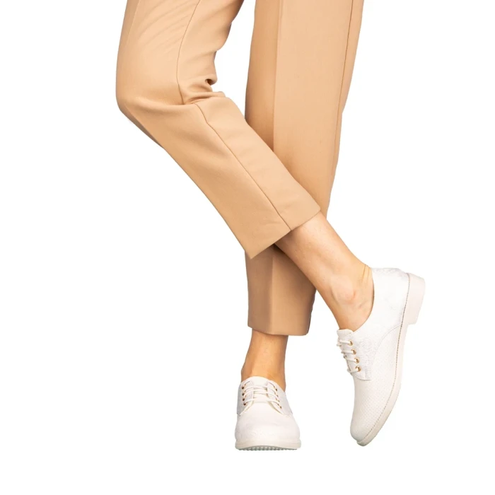 Pantofi casual dama Eryca albi