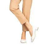 Pantofi dama cu toc Emina albi