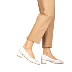 Pantofi dama cu toc Emina albi