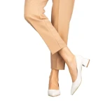 Pantofi dama cu toc Nadyna albi