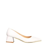 Pantofi dama cu toc Nadyna albi