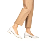 Pantofi dama cu toc Nadyna albi