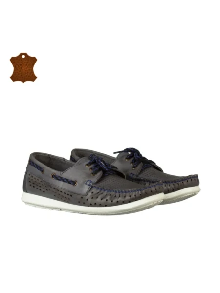 Pantofi barbati din piele naturala Timen albastru