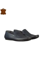 Mocasini barbati din piele naturala Vormes albastri