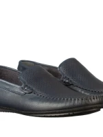 Mocasini barbati din piele naturala Vormes albastri