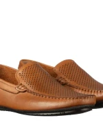 Mocasini barbati din piele naturala Vormes camel