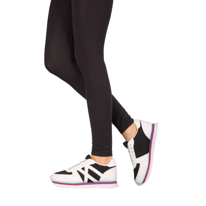 Pantofi sport dama Cery negri cu alb