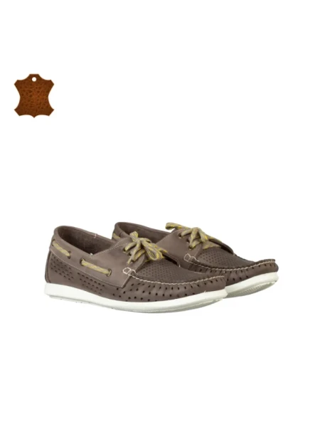 Pantofi barbati din piele naturala Timen gri