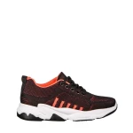 Pantofi sport dama negru cu roz din material textil Morison