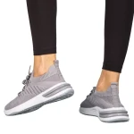 Pantofi sport dama gri din material textil Moretti