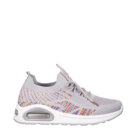 Pantofi sport dama gri din material textil Ikel