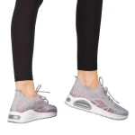 Pantofi sport dama gri din material textil Ikel