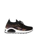 Pantofi sport dama negru cu alb din material textil Ikel
