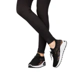 Pantofi sport dama negru cu alb din material textil Ikel