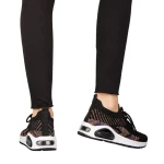 Pantofi sport dama negru cu alb din material textil Ikel