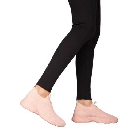 Pantofi sport dama roz din material textil Flove