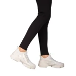 Pantofi sport dama albi material textil Sonia