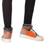 Pantofi sport dama portocalii din piele ecologica Agrisha