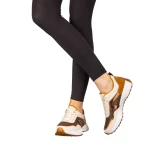 Pantofi sport dama camel din piele ecologica Mirafa
