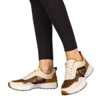 Pantofi sport dama camel din piele ecologica Mirafa