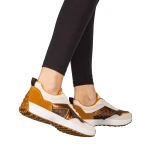 Pantofi sport dama camel din piele ecologica Mirafa
