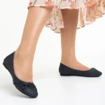 Balerini dama albastri din piele ecologica Lerina