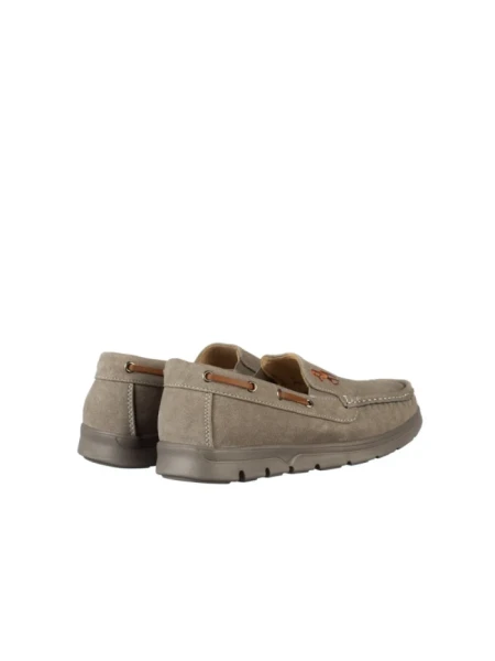 Mocasini barbati gri din piele ecologica Tope