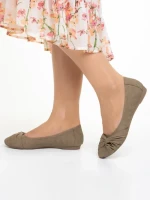 Balerini dama khaki din piele ecologica Lerina