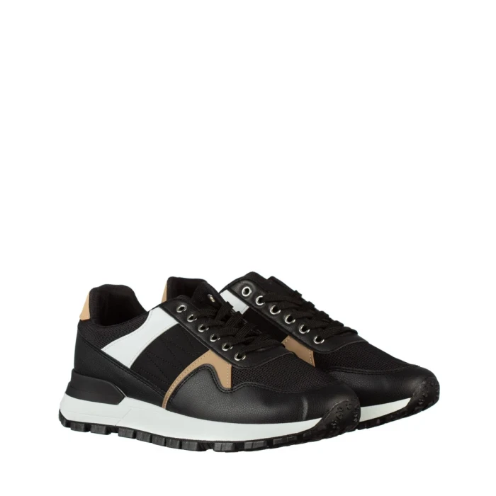 Pantofi sport barbati negri din piele ecologica Dardim