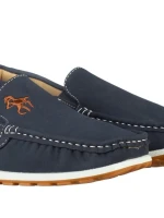 Mocasini barbati albastri din piele ecologica Sambe