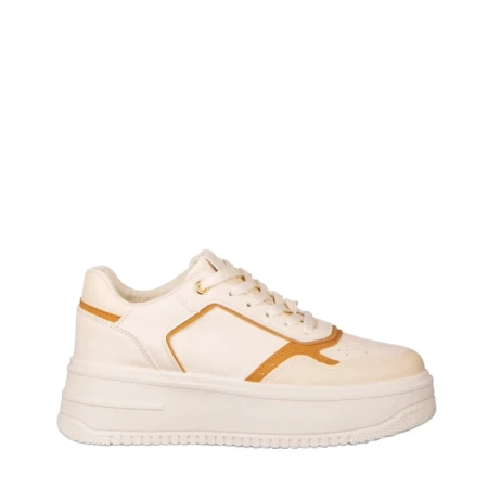 Pantofi sport dama bej din piele ecologica Medar