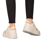 Pantofi sport dama bej din piele ecologica Medar