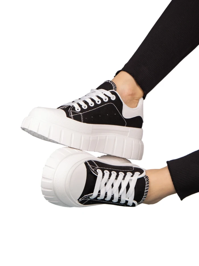 Tenisi dama negri din material textil Abon