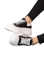 Tenisi dama negri din material textil Abon