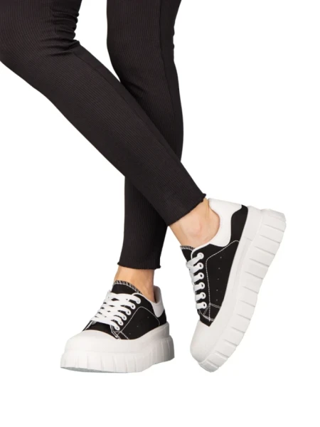 Tenisi dama negri din material textil Abon