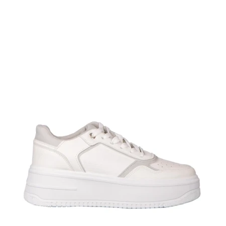 Pantofi sport dama albi din piele ecologica Medar